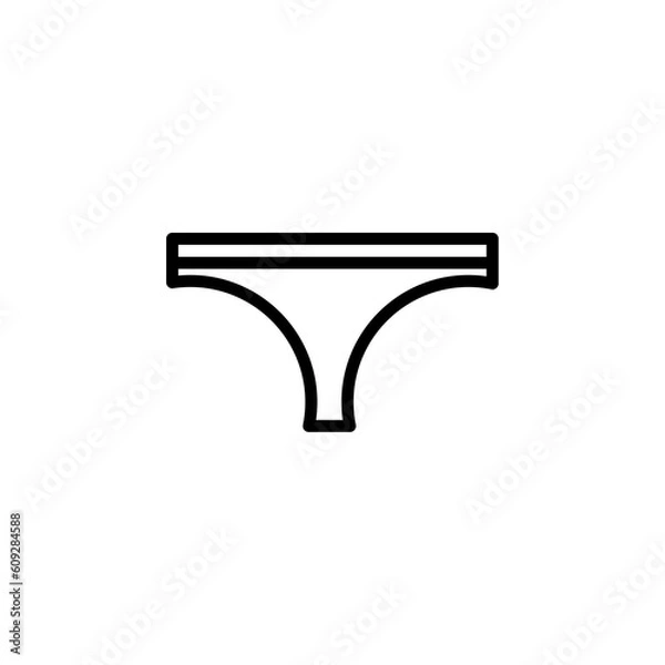 Fototapeta Men's and Women's Boxer Shorts icon on white background. Underpants thin line icon, undergarment and underwear sign. Vector graphics