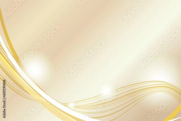 Obraz 光による装飾が施されたゴールドベースの高級背景素材