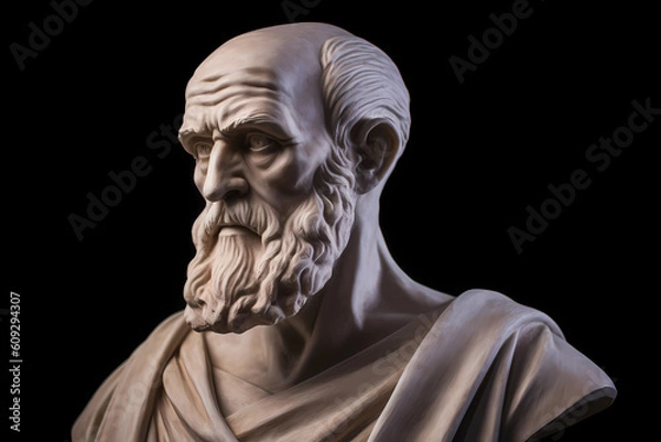 Obraz Hippocrates, Greek physician, considered an important figure in the history of medicine. Generative AI.
