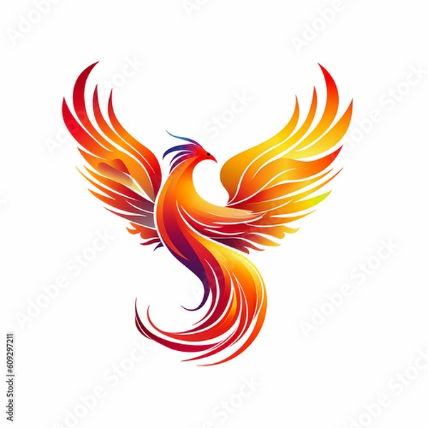 Obraz Phoenix logo illustration. Generative AI.