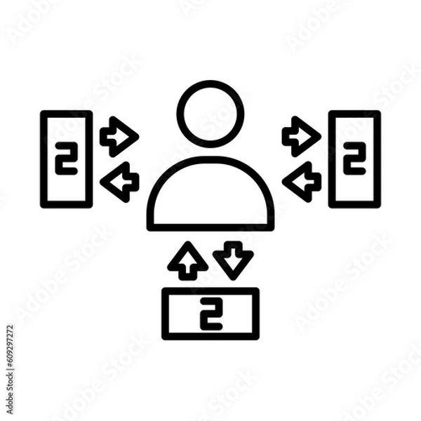 Fototapeta Secondary need design vector icon design vector line icon svg