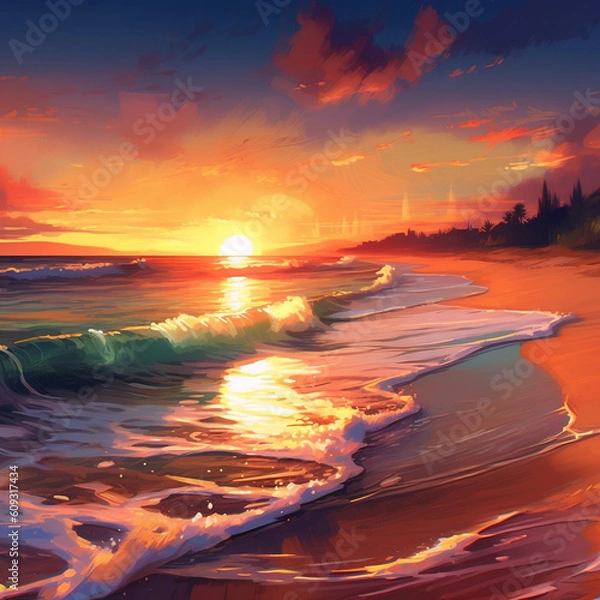 Obraz sunset landscape