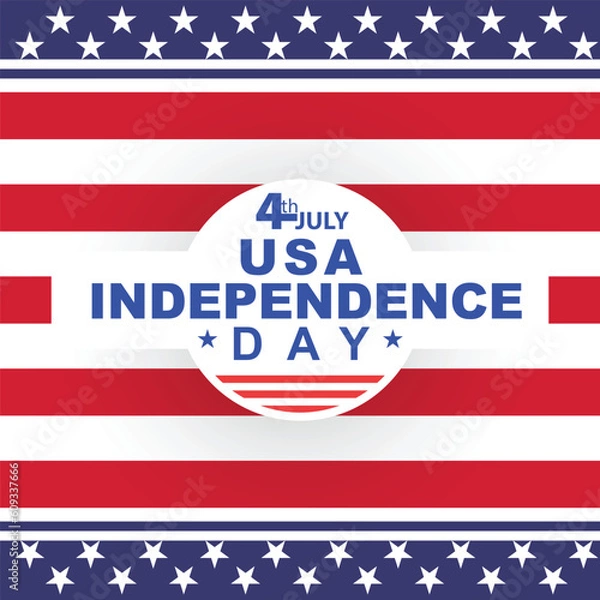 Fototapeta A poster for the 4th of july with the words happy 4th of july on it