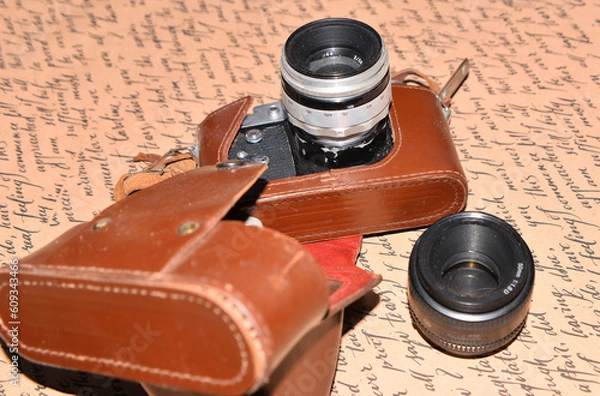 Obraz old camera and film