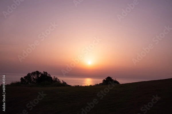 Obraz 夕暮れ空の壁紙　文字入れ背景素材