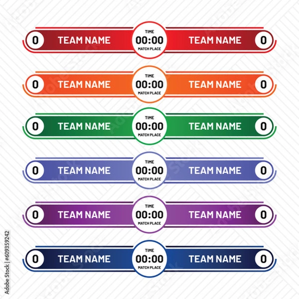 Obraz Scoreboard collection with circle element