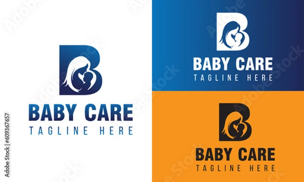 Obraz Baby care logo design