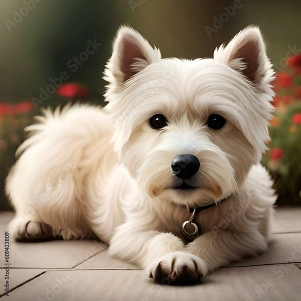 Obraz white terrier puppy