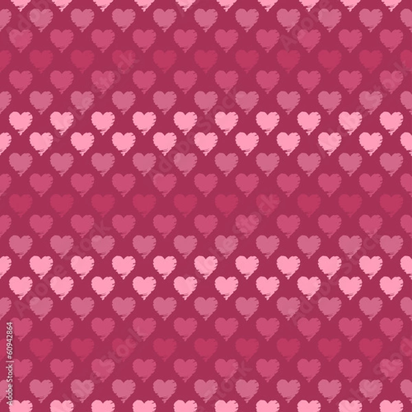 Fototapeta Seamless pattern of hearts