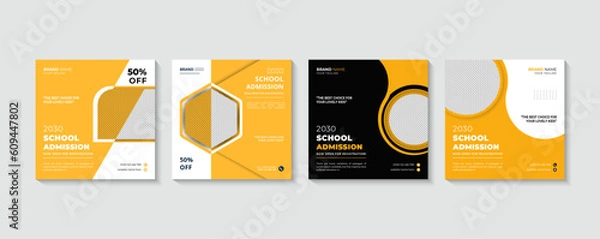 Obraz Back to school admission web banner template 