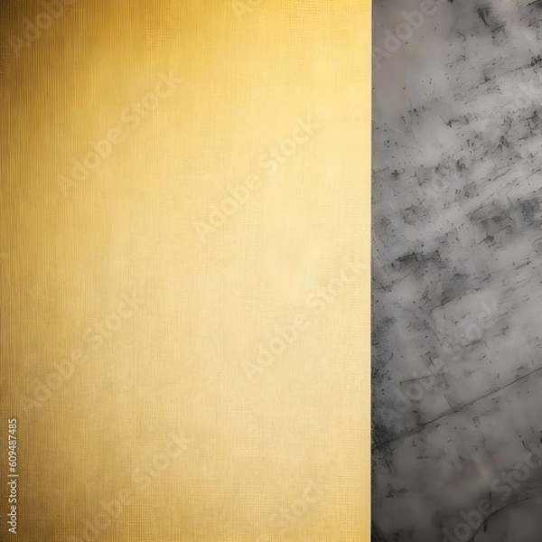 Obraz yellow and grey textured wall  surface split into two
