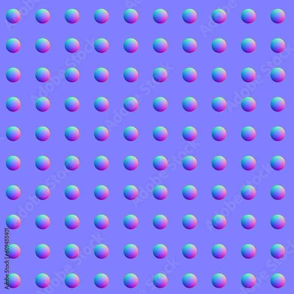 Obraz 3D illustration; dots normal map  for 3D models