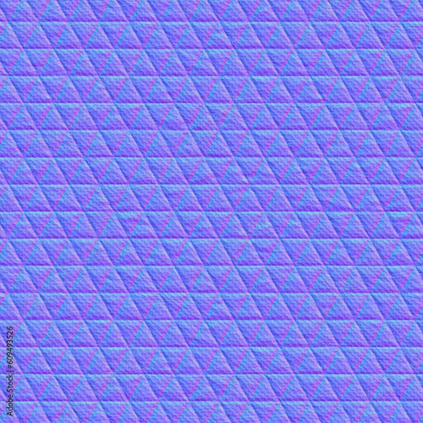 Fototapeta Illustration; Normal map fabric texture for CGI 3D model generator