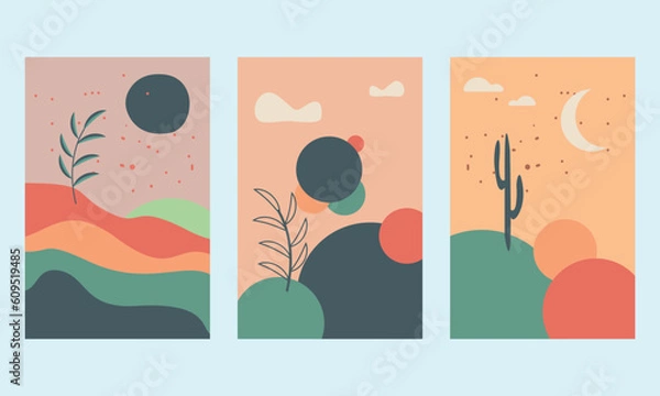 Obraz Flat Design Boho Wall Art