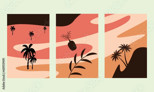 Obraz Flat Design Boho Wall Art