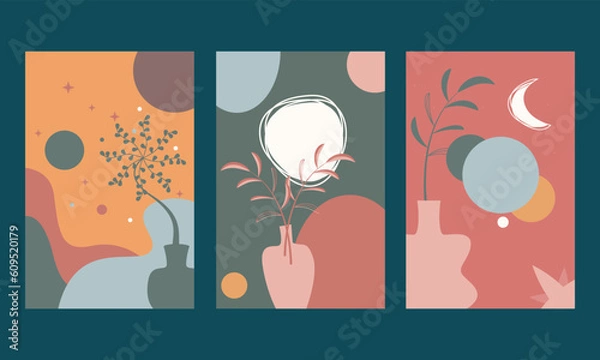 Obraz Flat Design Boho Wall Art