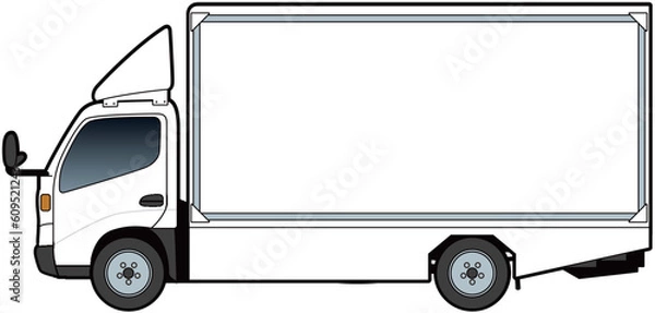 Fototapeta 宣伝トラック　アドトラック　荷台部分透過