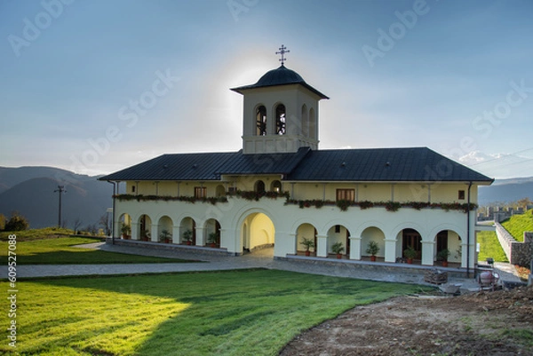 Fototapeta New  Orthodox monastery of nuns from Salva, Built in 1994,Bistrița.Romania Image of October 2022