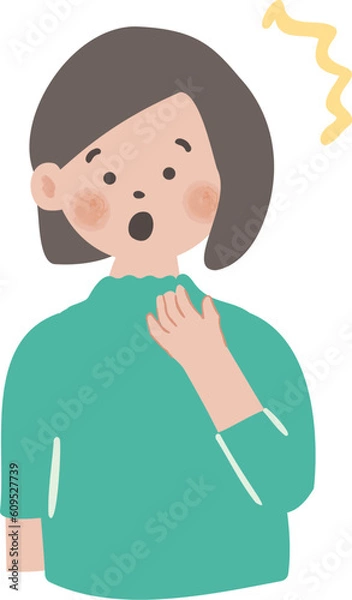 Fototapeta 驚いている女性