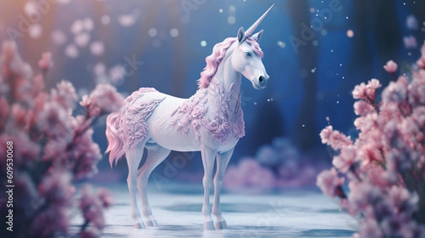 Fototapeta Minimalist magical creatures for your enchanted design . Generative IA