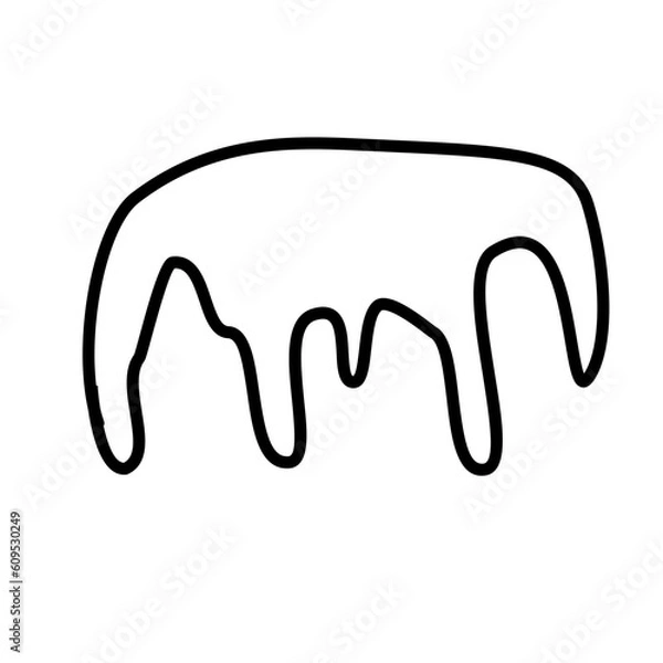 Fototapeta melting snow line icon