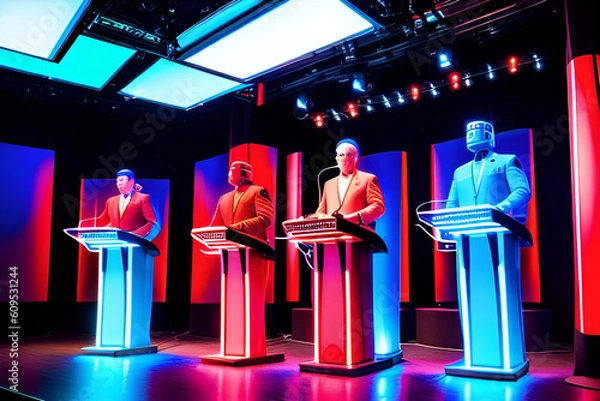 Obraz futuristic debate