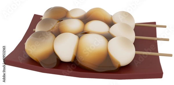 Obraz 3d japan traditional Dango