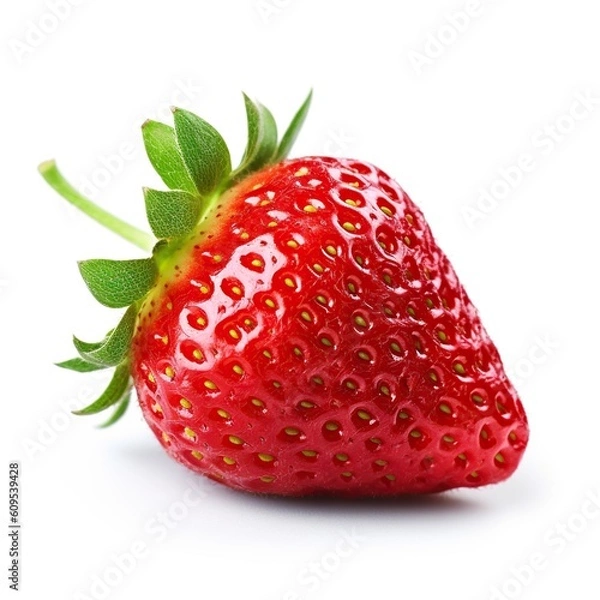 Obraz strawberry isolated on white background, generative AI