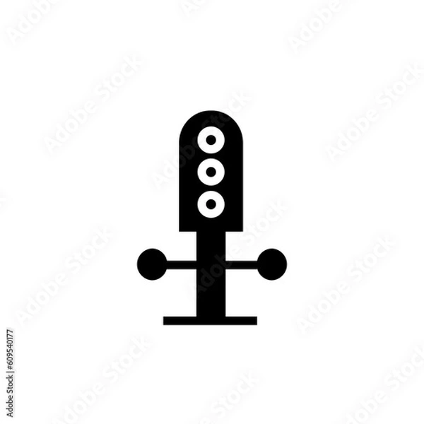 Fototapeta Railway Sign Train Solid Icon