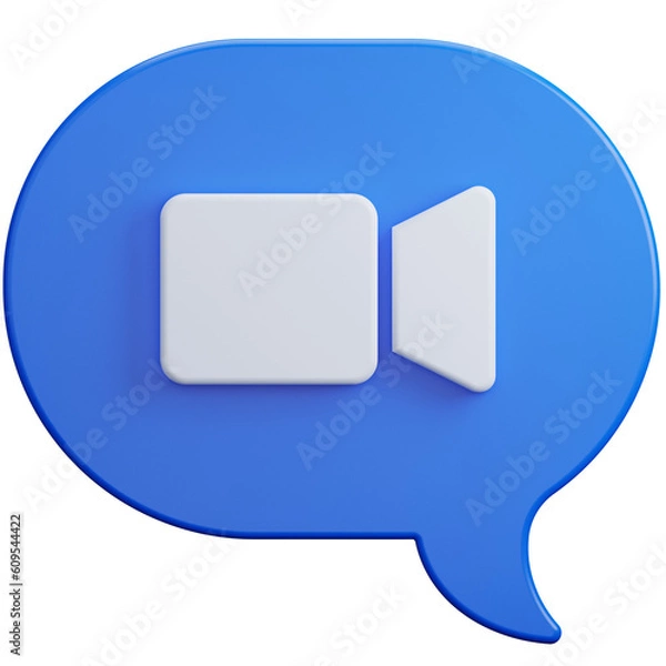 Obraz video call bubble chat 3d icon