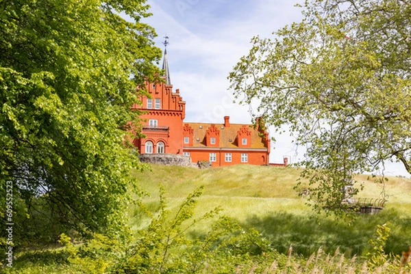Obraz Castle at Tranekær, Langeland, Denmark