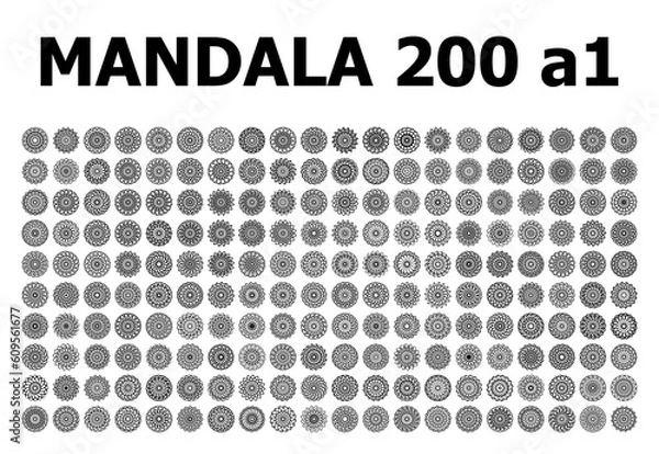 Obraz various mandala collections - 200 set yoga pattern