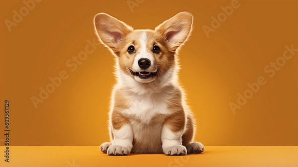 Fototapeta Pet personality in minimalist style. Generative IA