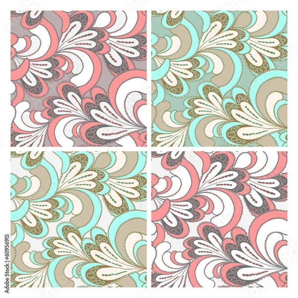 Obraz Set seamless patterns