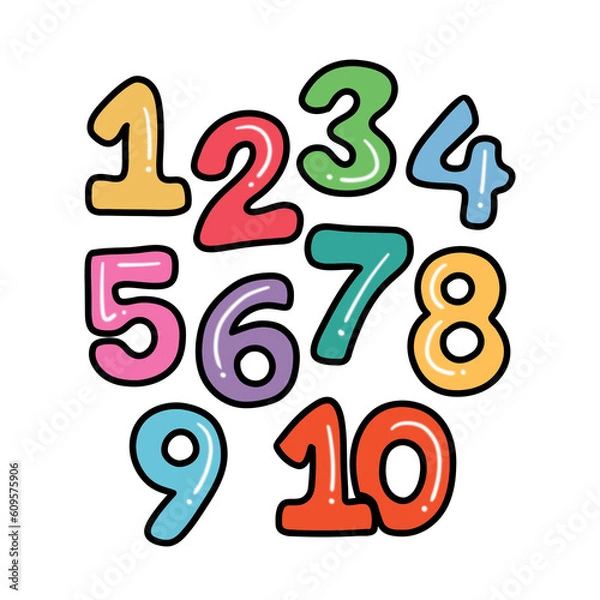 Obraz Colorful numbers