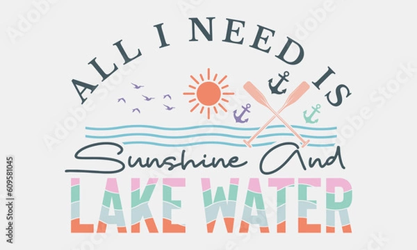 Fototapeta Summer Lake Sublimation Design Bundle