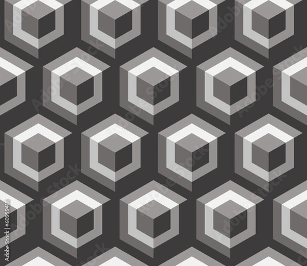 Fototapeta vintage cube effect wallpaper pattern