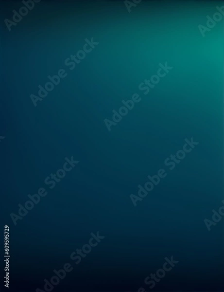 Fototapeta Dark green and blue grainy blurred gradient background that blends subtle shading and textures into an intriguing visual effect, wallpaper, background, generative ai