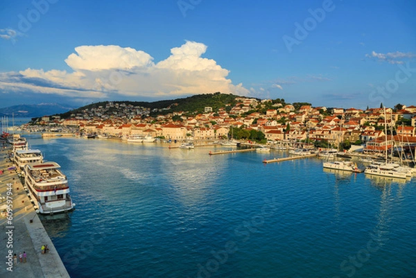 Fototapeta Trogir, Croatia in sunset