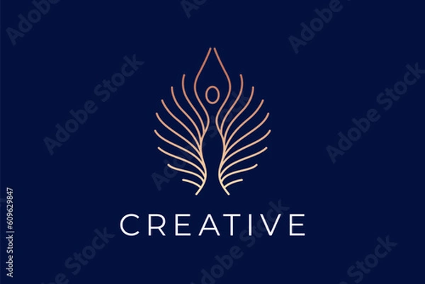 Fototapeta Body Beauty wellness Logo design vector