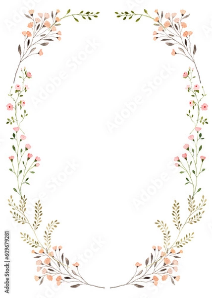 Obraz Small  flowers decorative frame