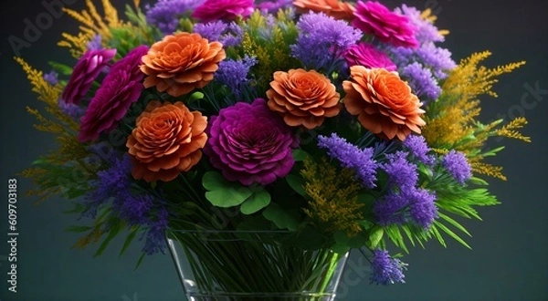 Obraz Vibrant Summer Floral Arrangement