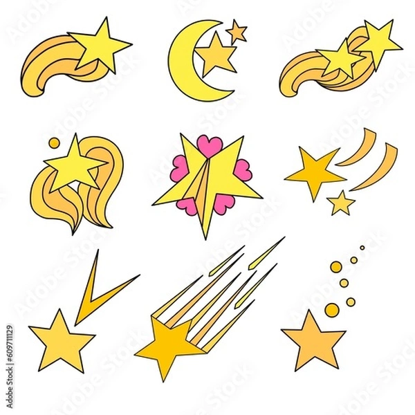 Obraz set of stars