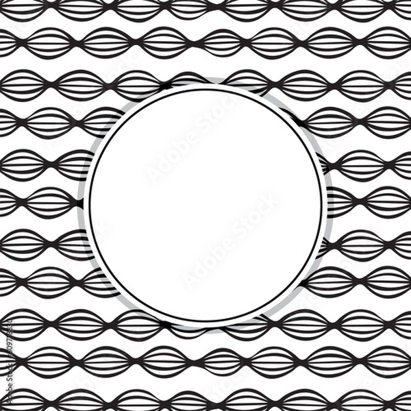 Fototapeta Abstract geometric pattern with small and large rhombuses. Design element for web banners, posters, cards, wallpapers, backdrops, panels Black and white color Vector illustration
