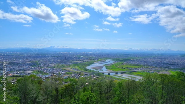 Obraz 旭川市嵐山展望台からの旭川市街全景1