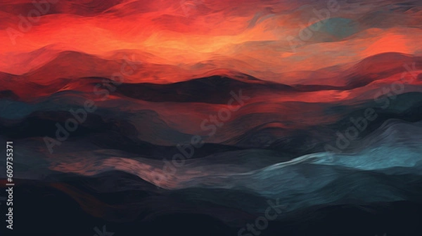 Obraz Dark Abstract Waterscape