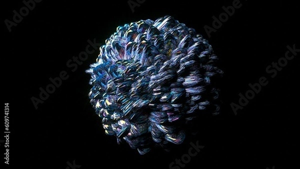 Obraz Niebieska świecąca kula