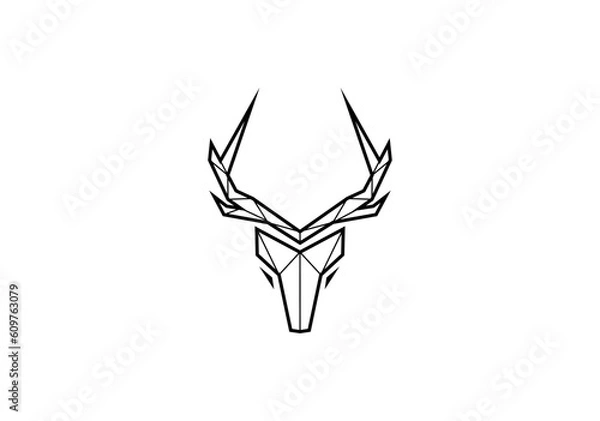 Obraz deer simple geometry