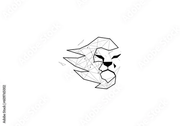 Obraz ilustration lion geometric