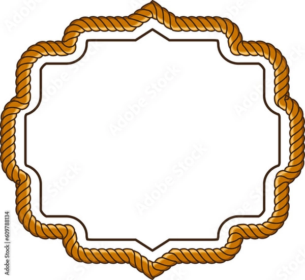 Obraz frame with rope pattern border
